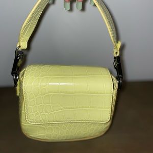 Lime Green Faux Croc Skin Mini Purse